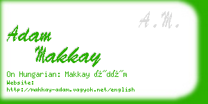 adam makkay business card